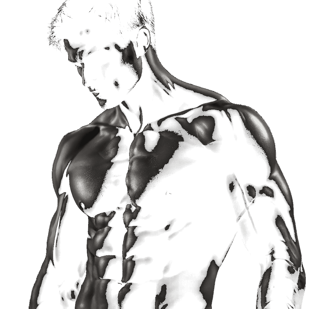 Dramatic muscular physique